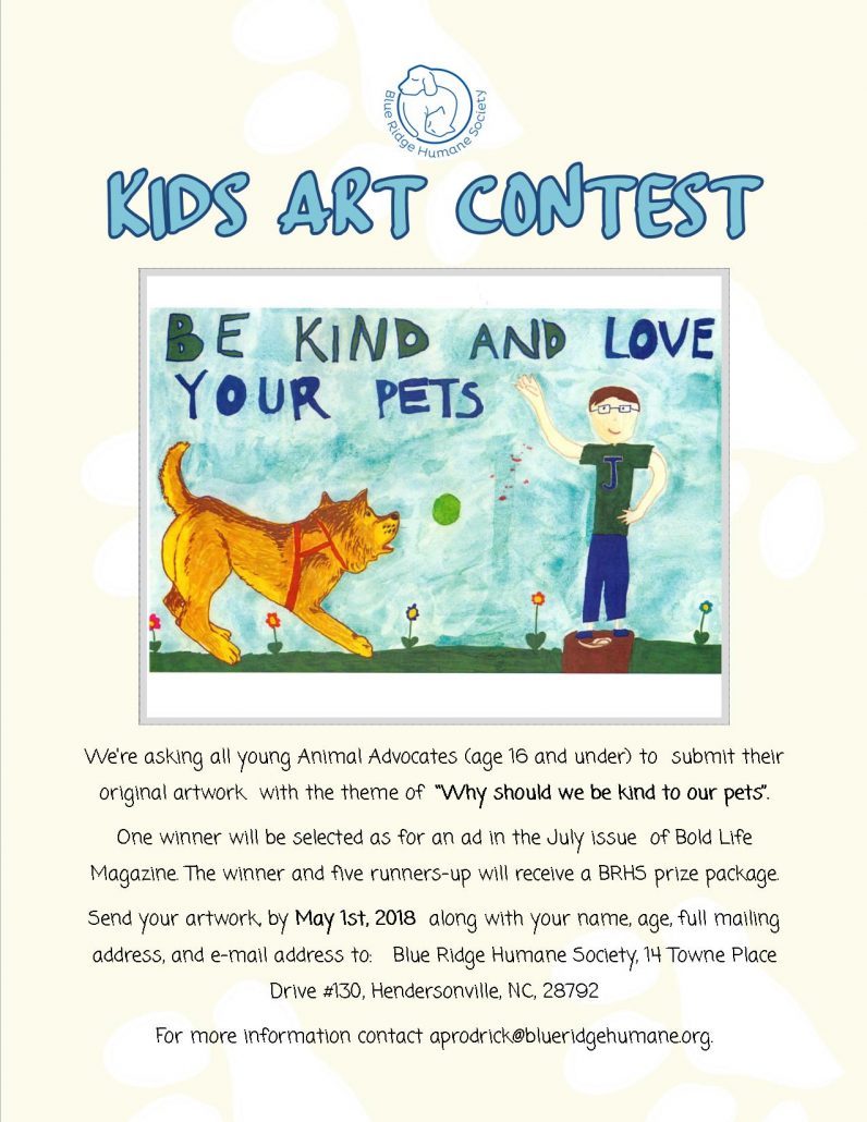 Enter our Kids Art Contest! - Blue Ridge Humane Society