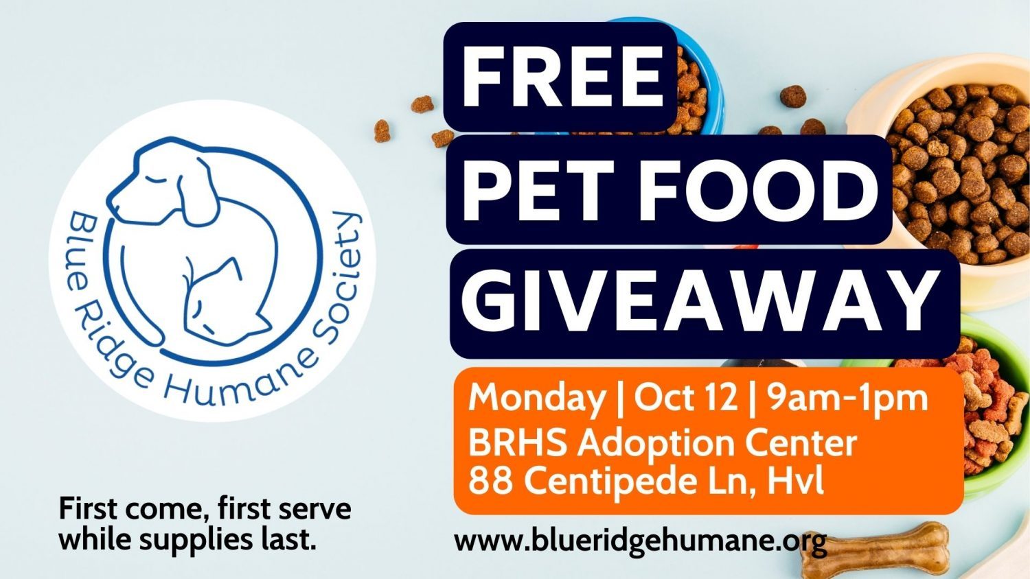 Free Pet Food Giveaway Blue Ridge Humane Society