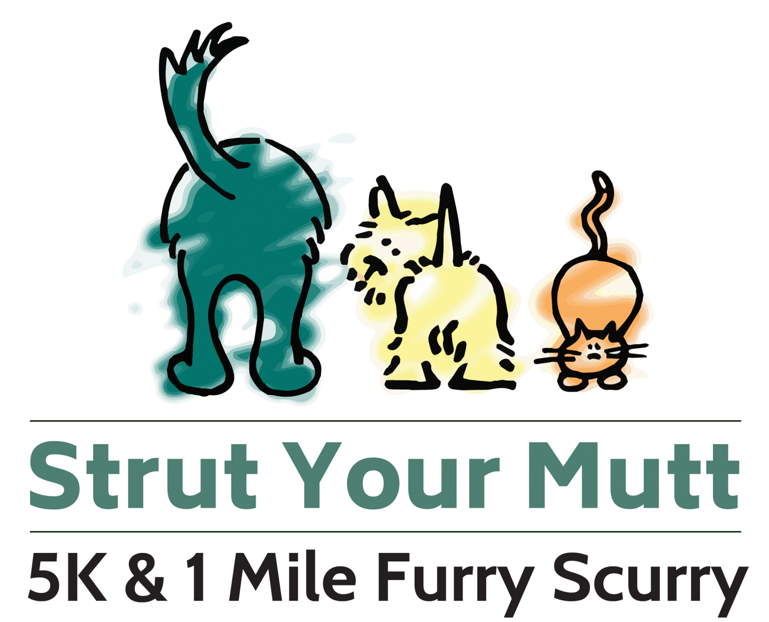 Strut Your Mutt 5k Run or Walk and NEW 1 Mile Scurry WTZQ AM 1600 95.3 FM