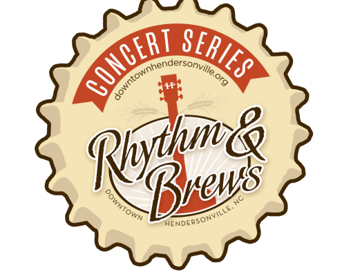 A bottle cap with the text "Rhythm & Brews"