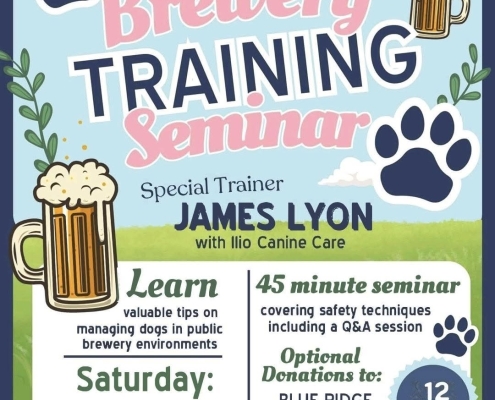 A poster for a Brewery Training Seminar at Mills River Brewing