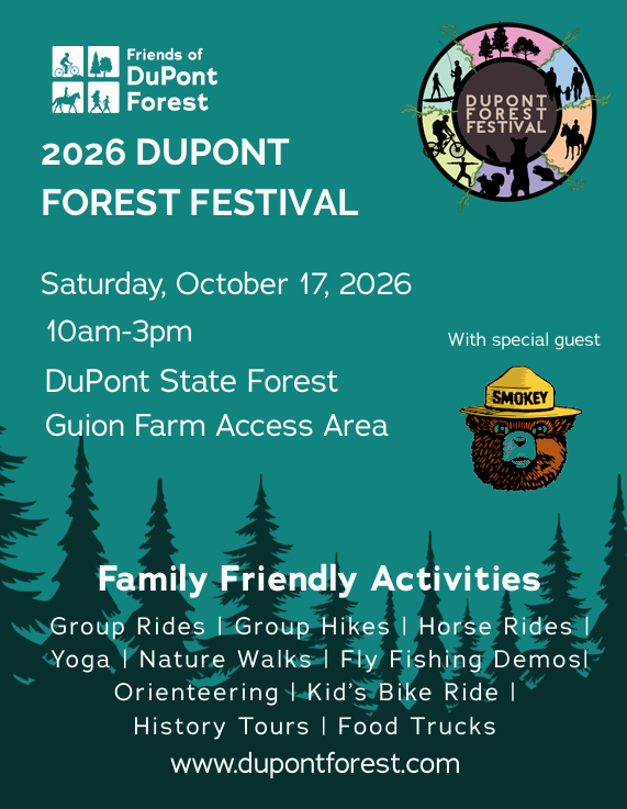 A flyer for the Dupont Forest Festival
