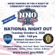 A poster for National Night Out with the Hendersonville Police Department