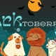 a graphic that has dogs in Halloween costumes with the text "barktoberfest" and Boodah's Brewing logo