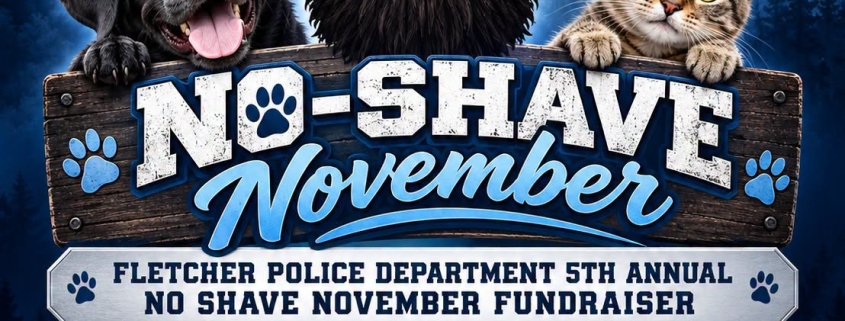 A flyer for the Fletcher PD's No Shave November charity event